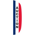 "AUCTION" 3' x 15' Stationary Message Flutter Flag